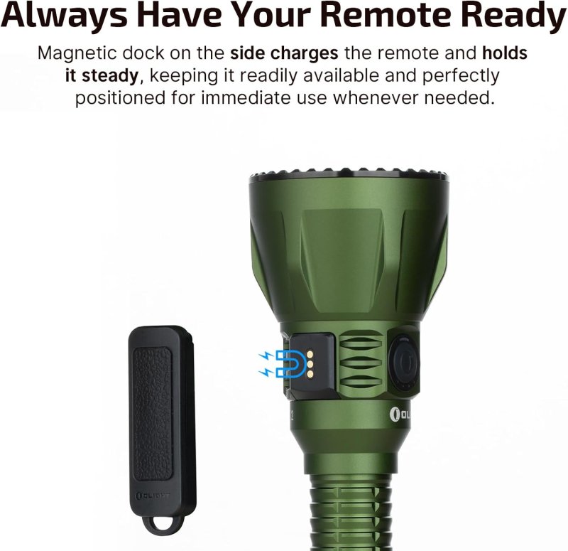 OLIGHT JAVELOT TURBO 2 1800 LUMEN RECHARGEABLE TACTICAL FLASHLIGHT LONG-RANGE 4921FT THROW DUAL-SWITCH LED HUNTING LIGHT WIRELESS REMOTE 8M CONTROL BATTERY PACK USB C CABLE BLACK