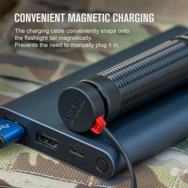 OLIGHT WARRIOR MINI3 TACTICAL FLASHLIGHT DUAL SWITCHES LED RECHARGEABLE LIGHT MCC3 CHARGER 1750 LUMENS POWERFUL EDC LIGHT CAMPING EMERGENCY OUTDOOR BLACK