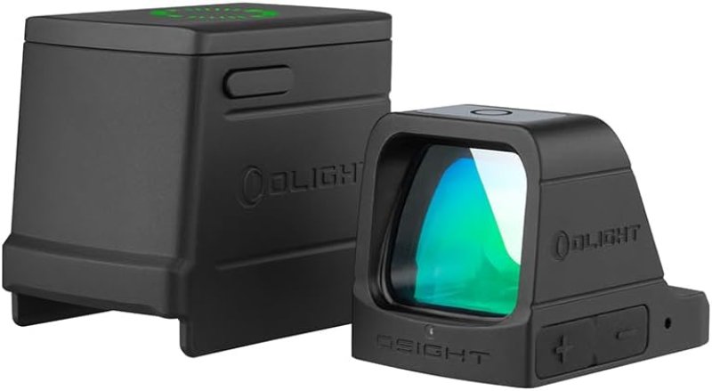 OLIGHT OSIGHT 3 MOA RECHARGEABLE DOT OPEN REFLEX SIGHT CHARGING COVER TACTICAL PARALLAX-FREE SIGHTS PICATINNY MOUNT COMPATIBLE GREEN RED DOT OPTIONS