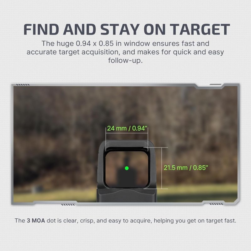 OLIGHT OSIGHT 3 MOA RECHARGEABLE DOT OPEN REFLEX SIGHT CHARGING COVER TACTICAL PARALLAX-FREE SIGHTS PICATINNY MOUNT COMPATIBLE GREEN RED DOT OPTIONS