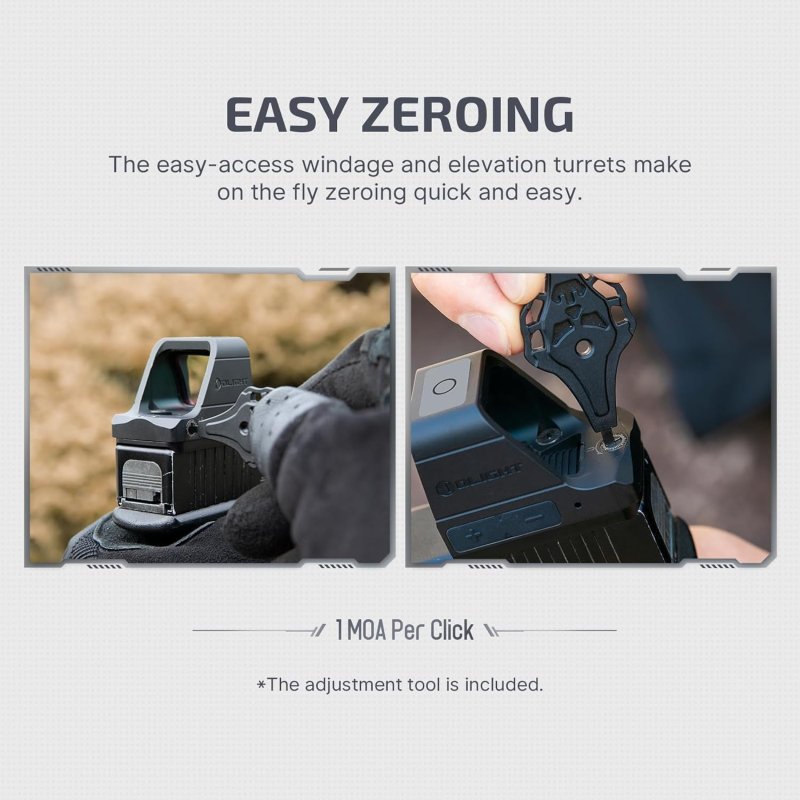 OLIGHT OSIGHT 3 MOA RECHARGEABLE DOT OPEN REFLEX SIGHT CHARGING COVER TACTICAL PARALLAX-FREE SIGHTS PICATINNY MOUNT COMPATIBLE GREEN RED DOT OPTIONS