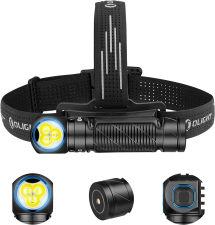 OLIGHT PERUN 3 RECHARGEABLE HEADLAMP FLASHLIGHT 3000 LUMENS LED HEADLIGHT RED LIGHT WATERPROOF HEAD LAMP HEADBAND OUTDOOR CAMPING HIKING WORKING BLACK
