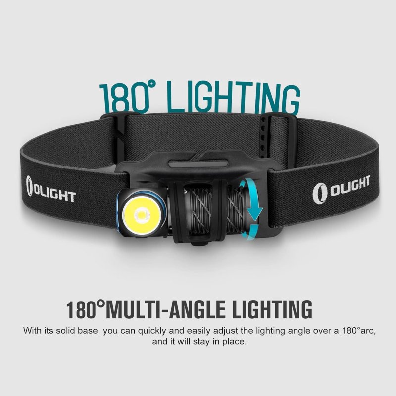 OLIGHT PERUN 2 MINI HEADLAMP 1100 LUMENS LED HEAD FLASHLIGHT RECHARGEABLE HEADLIGHT RED LIGHT OPTION IDEAL FOR WORK HIKING CAMPING CLIMBING BLACK COOL WHITE 5700-6700K