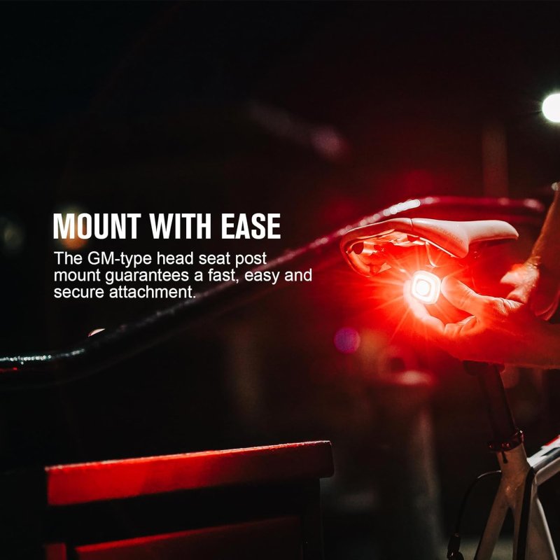 OLIGHT RN 120 C BIKE LIGHTS 120 LUMENS TAIL LIGHT 260 DEGREE VISIBILITY 1500M VIEWABLE RANGE USB RECHARGEABLE BIKE BREAK LIGHT IPX6 WATERPROOF ROAD AND URBAN CYCLISTS