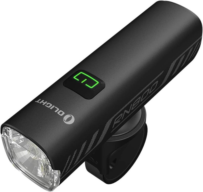 OLIGHT RN 800 RECHARGEABLE BIKE HEADLIGHTS 800 LUMENS FOR URBAN CYCLISTS USB TYPE C CHARGING 1X BATTERY IPX6 WATERPROOF BICYCLE LIGHT