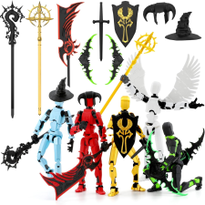TITAN 13 T13 ACTION FIGURE 5-PACK ARTICULATED LUCKY 13 DUMMY GIFT BOYS DESKTOP DECORATIONS MUñECO DE ACCIóN MULTICOLORED