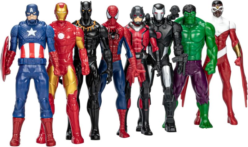 MARVEL AVENGERS ULTIMATE PROTECTORS PACK 6-INCH SCALE 8 ACTION FIGURES WITH ACCESSORIES SUPER HERO TOYS FOR BOYS AND GIRLS 4+