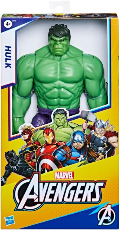 AVENGERS MARVEL TITAN HERO SERIES BLAST GEAR DELUXE HULK 12-INCH ACTION FIGURE TOY GREEN FOR KIDS 4+