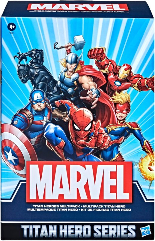 MARVEL TITAN HERO SERIES ACTION FIGURE MULTIPACK 6 FIGURES 12-INCH TOYS INSPIRED BY MARVEL COMICS FOR KIDS AGES 4 AND UP AMAZON EXCLUSIVE