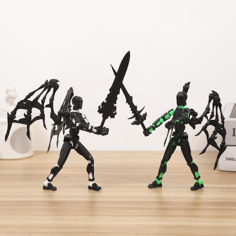 T13 ACTION FIGURE ASSEMBLY COMPLETED TITAN 13 3D PRINTED MULTI-JOINTED MOVABLE 5.54-INCH ROBOT DUMMY13 LUCKY 13 ACTION FIGURES 4PCS COLOR(A+B+C+D)
