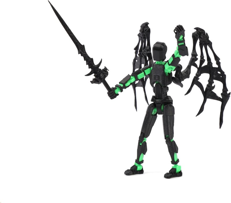 T13 ACTION FIGURE ASSEMBLY COMPLETED TITAN 13 3D PRINTED MULTI-JOINTED MOVABLE 5.54-INCH ROBOT DUMMY13 LUCKY 13 ACTION FIGURES 4PCS COLOR(A+B+C+D)