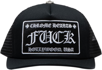 CHROME HEARTS PRE-LOVED FUCK PATCH TRUCKER HAT
