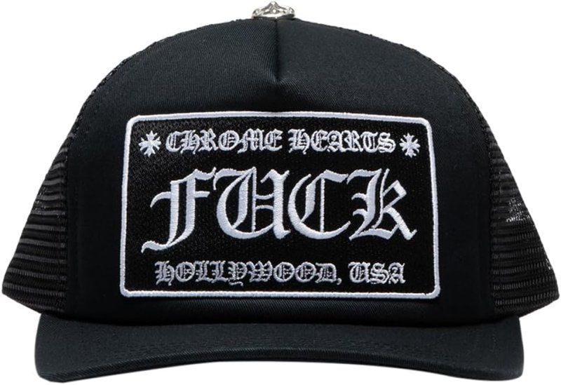 CHROME HEARTS PRE-LOVED FUCK PATCH TRUCKER HAT