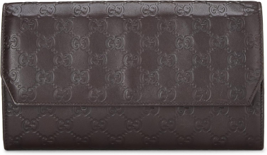 GUCCI PRE-LOVED BROWN GUCCISSIMA TRAVEL WALLET, BROWN