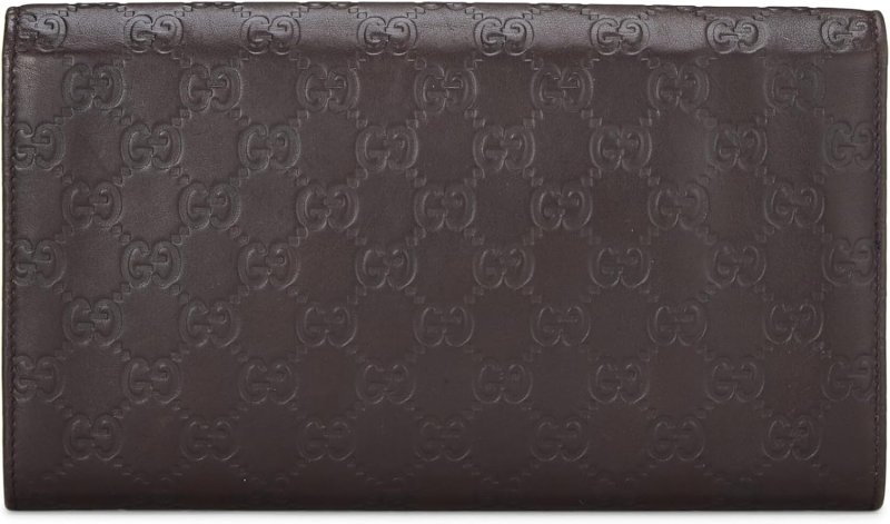 GUCCI PRE-LOVED BROWN GUCCISSIMA TRAVEL WALLET, BROWN