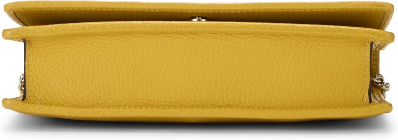 GUCCI PRE-LOVED YELLOW LEATHER SOHO WALLET ON CHAIN (WOC), YELLOW