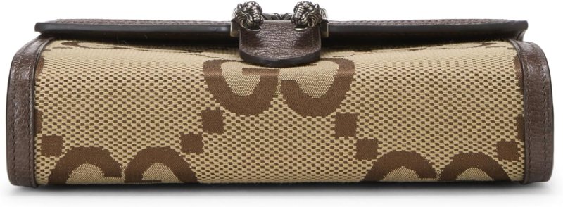 GUCCI PRE-LOVED JUMBO ORIGINAL GG CANVAS DIONYSUS WALLET ON CHAIN (WOC), BROWN
