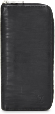 LOUIS VUITTON PRE-LOVED BLACK EPI ZIPPY VERTICAL WALLET, BLACK
