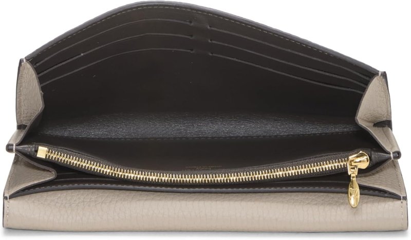 LOUIS VUITTON PRE-LOVED BEIGE TAURILLON LEATHER CAPUCINES WALLET, BEIGE