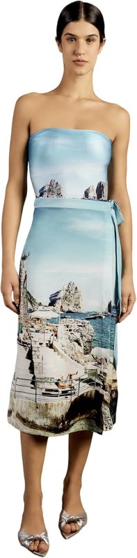 ADRIANA DEGREAS POSTCARD PAREO SKIRT
