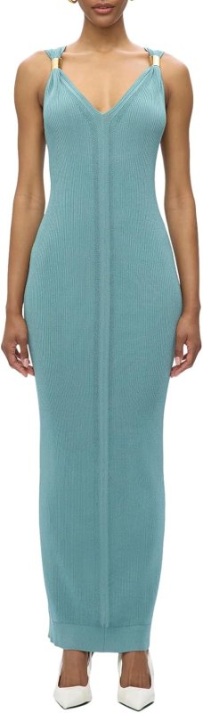HERVE LEGER MEDIUM ATLANTIC DRESS BLUE OCEAN COLOR COCKTAIL NIGHT OUTFIT