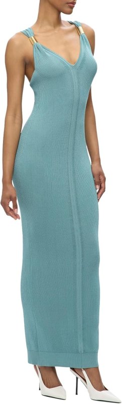 HERVE LEGER MEDIUM ATLANTIC DRESS BLUE OCEAN COLOR COCKTAIL NIGHT OUTFIT
