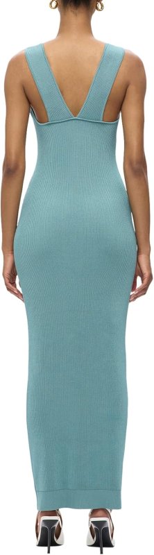 HERVE LEGER MEDIUM ATLANTIC DRESS BLUE OCEAN COLOR COCKTAIL NIGHT OUTFIT