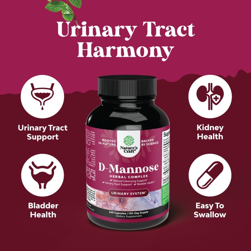 D MANNOSE CRANBERRY CAPSULES FOR KIDNEY CLEANSE LIVER SUPPORT URINARY TRACT HEALTH WOMEN D-MANNOSE CRANBERRY POWDER DANDELION EXTRACT