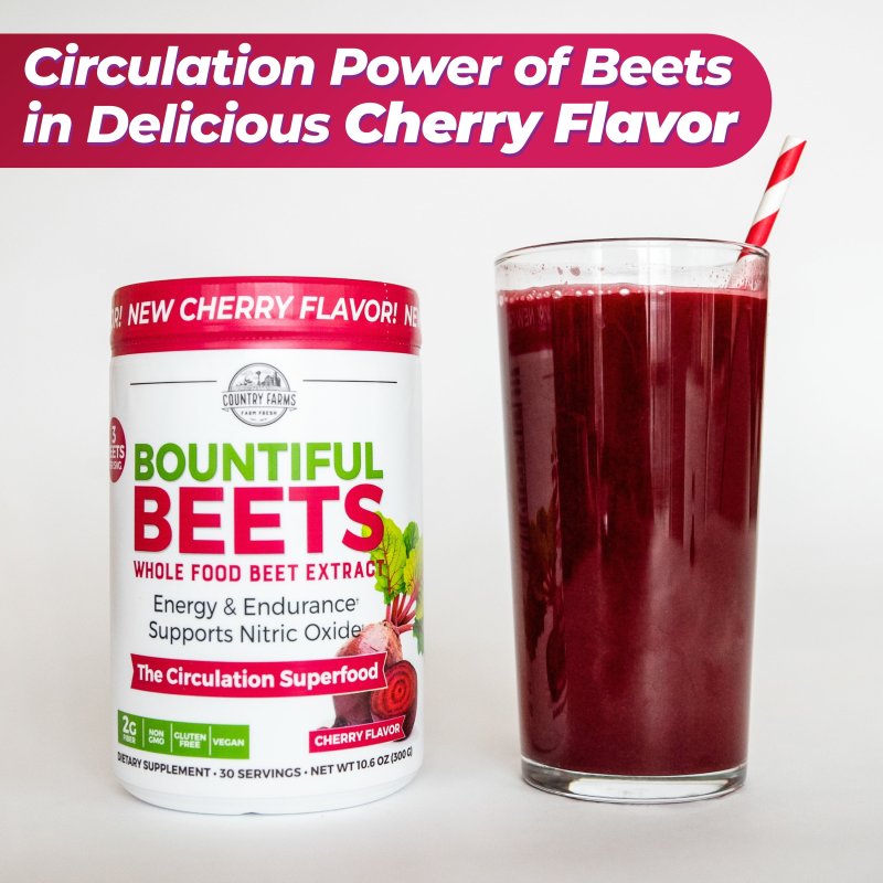 COUNTRY FARMS CHERRY-FLAVORED BEET EXTRACT, BOOST CIRCULATION & ENERGY, ANTIOXIDANT-RICH SUPERFOOD, 10.6 OZ"