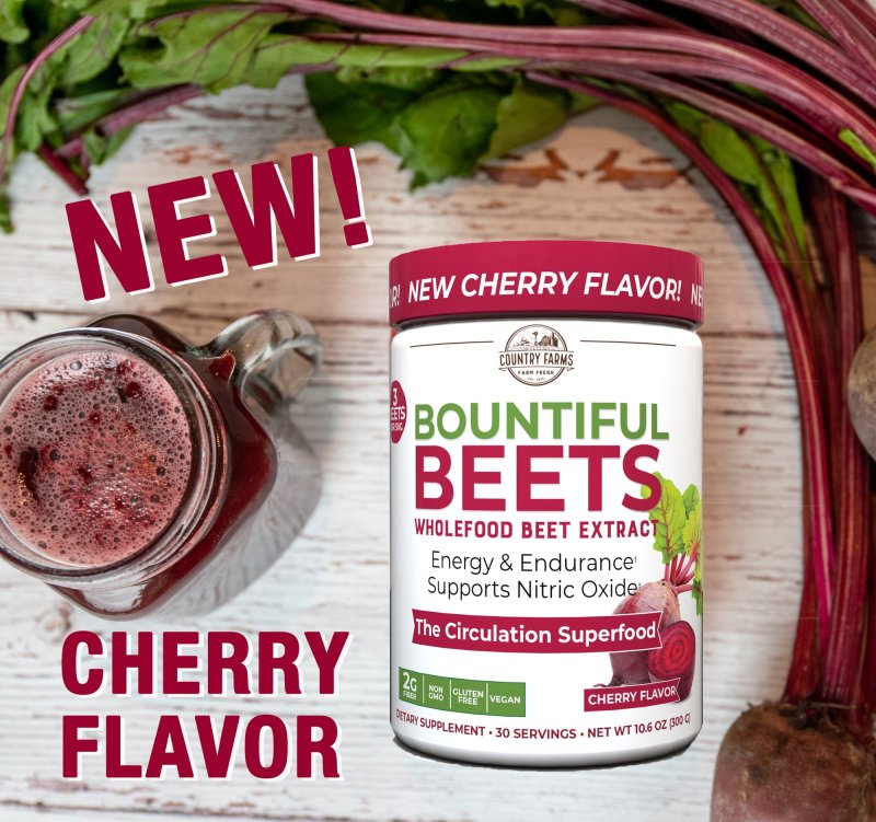 COUNTRY FARMS CHERRY-FLAVORED BEET EXTRACT, BOOST CIRCULATION & ENERGY, ANTIOXIDANT-RICH SUPERFOOD, 10.6 OZ"