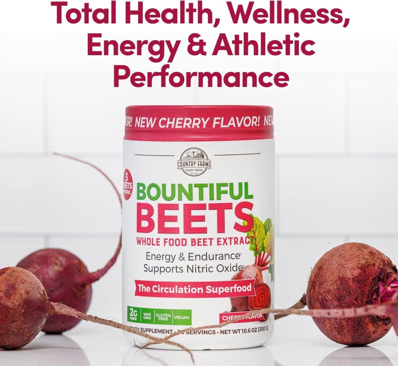 COUNTRY FARMS CHERRY-FLAVORED BEET EXTRACT, BOOST CIRCULATION & ENERGY, ANTIOXIDANT-RICH SUPERFOOD, 10.6 OZ"