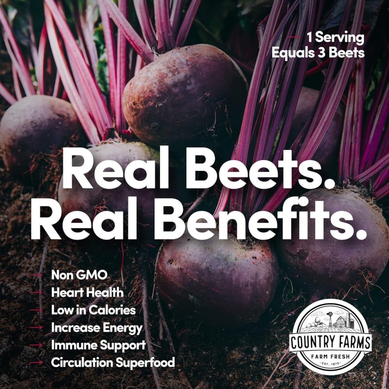 COUNTRY FARMS CHERRY-FLAVORED BEET EXTRACT, BOOST CIRCULATION & ENERGY, ANTIOXIDANT-RICH SUPERFOOD, 10.6 OZ"