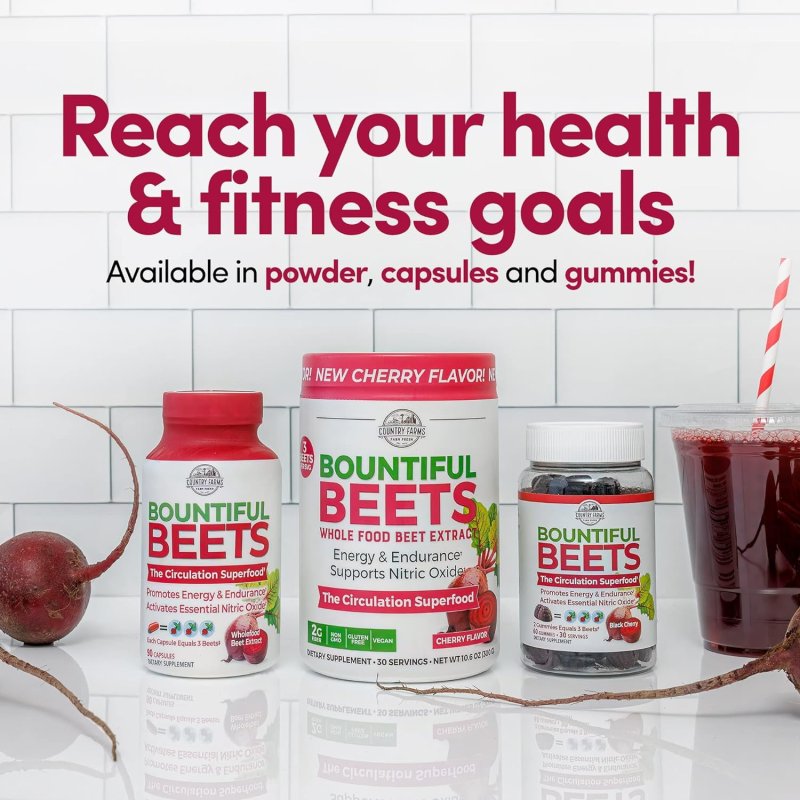 COUNTRY FARMS CHERRY-FLAVORED BEET EXTRACT, BOOST CIRCULATION & ENERGY, ANTIOXIDANT-RICH SUPERFOOD, 10.6 OZ"