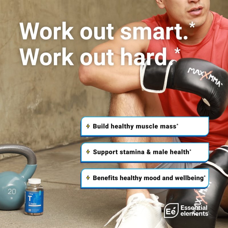 ESSENTIAL ELEMENTS - MALE HEALTH SUPPLEMENT FOR MUSCLE SUPPORT & T-HEALTH WITH DIM, ASHWAGANDHA, SHILAJIT - 60 SERVINGS