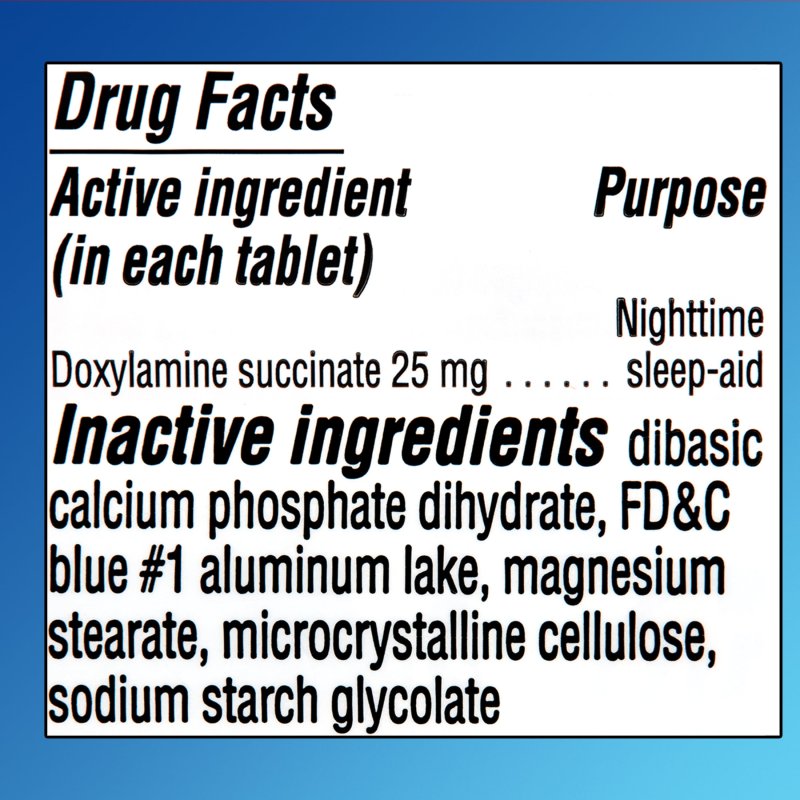 EQUATE 25MG DOXYLAMINE SUCCINATE NIGHTTIME SLEEP SUPPORT SUPPLEMENT 32 COUNT TABLETS FOR RESTFUL SLEEP