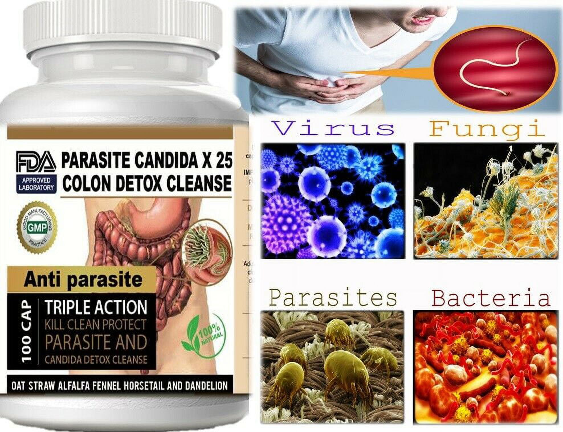 PARADISE REMOVE ULTRA FLASH COLON 100 PARASITE & CANDIDA DETOX BODY CLEANSE