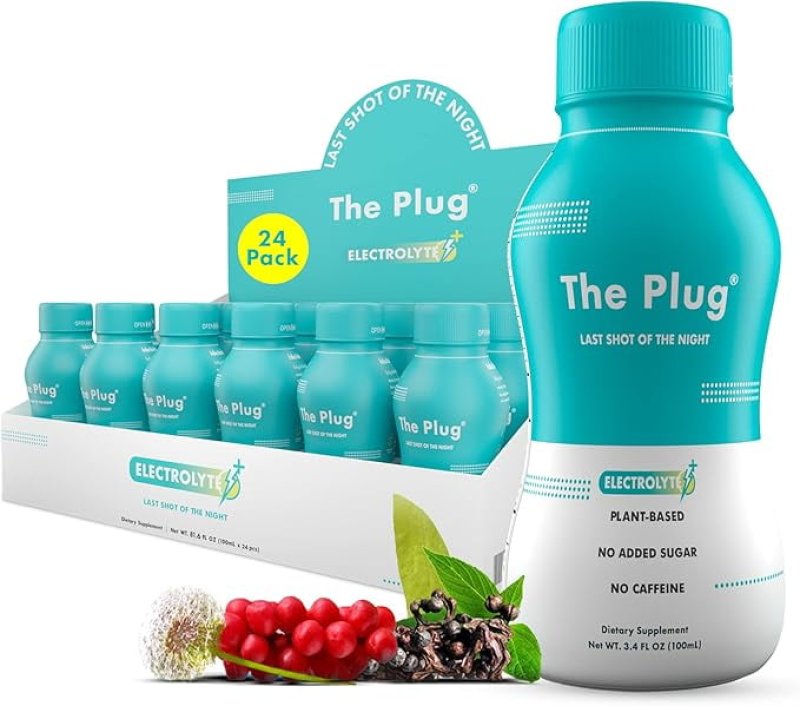 THE PLUG LIVER CLEANSE DETOX REPAIR DRINK PLANT BASED HERBAL ELECTROLYTE LIVER SUPPORT HEALTH BLOATING RELIEF RESTORE ANTIOXIDANTS MINERALS LIVER COMPLEX ENERGY DRINK 24-PACK