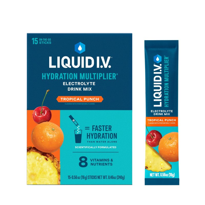 LIQUID I.V. PUNCH HYDRATION MULTIPLIER POWDERED ELECTROLYTE DRINK MIX PACK - 15 COUNT
