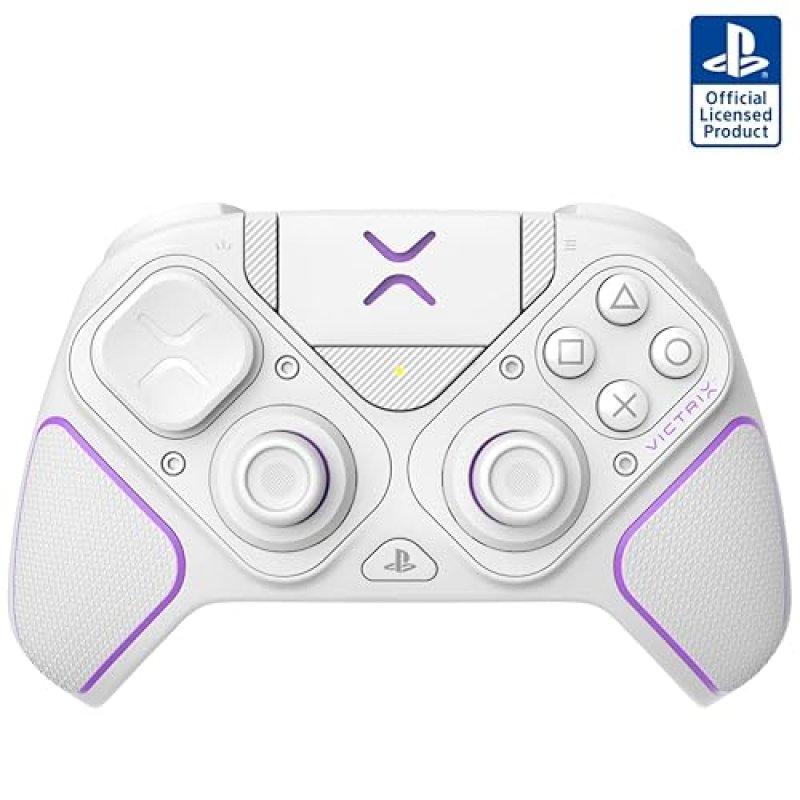 PDP VICTRIX PRO BFG WIRELESS GAMING CONTROLLER FOR PLAYSTATION 5 PS5 PS4 PC MODULAR ESPORTS GAMEPAD REMAPPABLE BUTTONS CUSTOMIZABLE TRIGGERS PADDLES D-PAD FIGHTPAD PC APP WHITE
