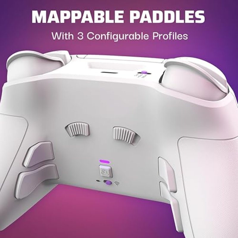 PDP VICTRIX PRO BFG WIRELESS GAMING CONTROLLER FOR PLAYSTATION 5 PS5 PS4 PC MODULAR ESPORTS GAMEPAD REMAPPABLE BUTTONS CUSTOMIZABLE TRIGGERS PADDLES D-PAD FIGHTPAD PC APP WHITE