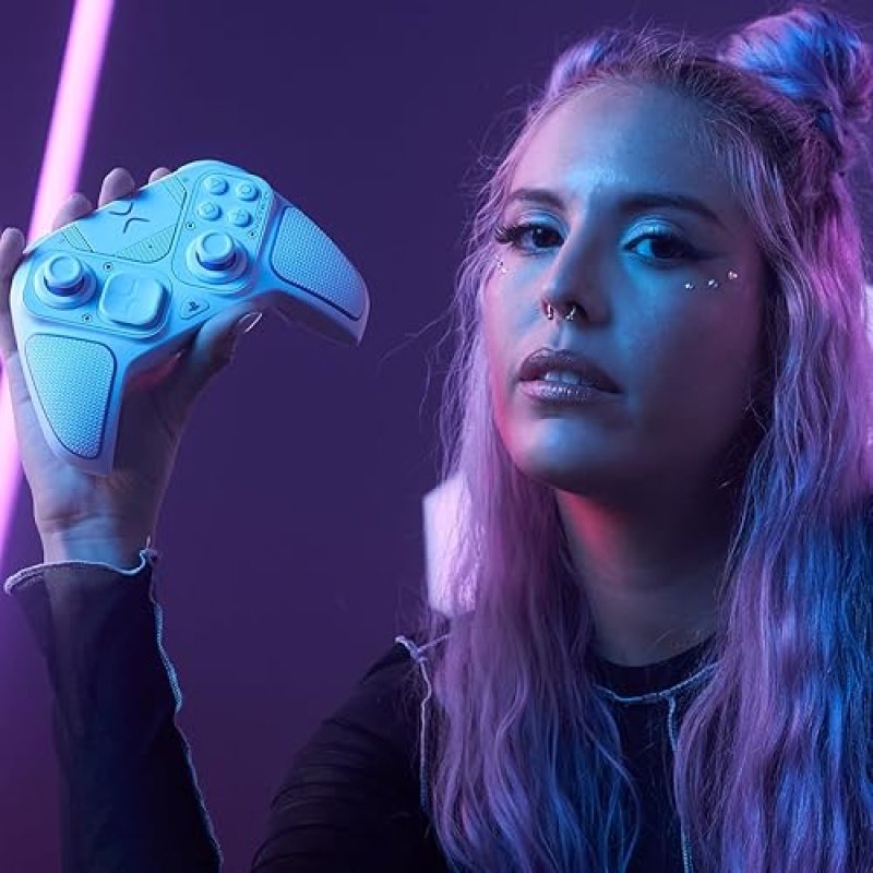 PDP VICTRIX PRO BFG WIRELESS GAMING CONTROLLER FOR PLAYSTATION 5 PS5 PS4 PC MODULAR ESPORTS GAMEPAD REMAPPABLE BUTTONS CUSTOMIZABLE TRIGGERS PADDLES D-PAD FIGHTPAD PC APP WHITE
