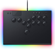 RAZER KITSUNE ALL BUTTON ARCADE CONTROLLER FOR PS5 PLAYSTATION 5 PC LOW PROFILE OPTICAL SWITCHES SLIM FORM FACTOR REMOVABLE TOP PLATE CHROMA RGB LIGHTING USB TYPE C BLACK
