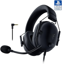 RAZER BLACKSHARK V2 X PLAYSTATION GAMING HEADSET 50MM DRIVERS CARDIOID MIC LIGHTWEIGHT COMFORTABLE NOISE ISOLATING EARCUPS FOR PS5 XBOX SERIES X PC SWITCH VIA 3.5 MM AUDIO JACK BLACK