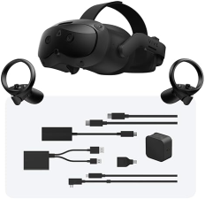 HTC VIVE FOCUS VISION VR HEADSET WITH DISPLAYPORT PC STREAMING KIT AND STARTER GAME PACK