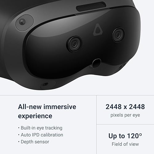 HTC VIVE FOCUS VISION VR HEADSET WITH DISPLAYPORT PC STREAMING KIT AND STARTER GAME PACK