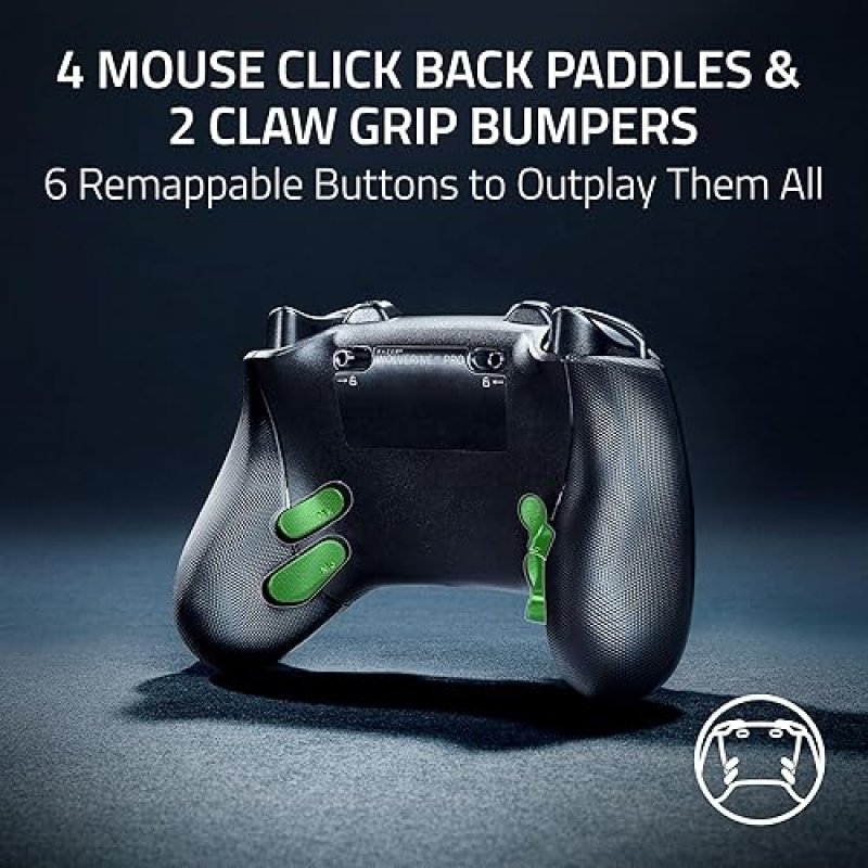 RAZER WOLVERINE V3 PRO WIRELESS GAMING CONTROLLER FOR XBOX SERIES X|S, XBOX ONE, WINDOWS PC - 6 REMAPPABLE BUTTONS AND FAST TRIGGERS - CUSTOMIZABLE THUMBSTICKS - WIRED TOURNAMENT MODE - BLACK