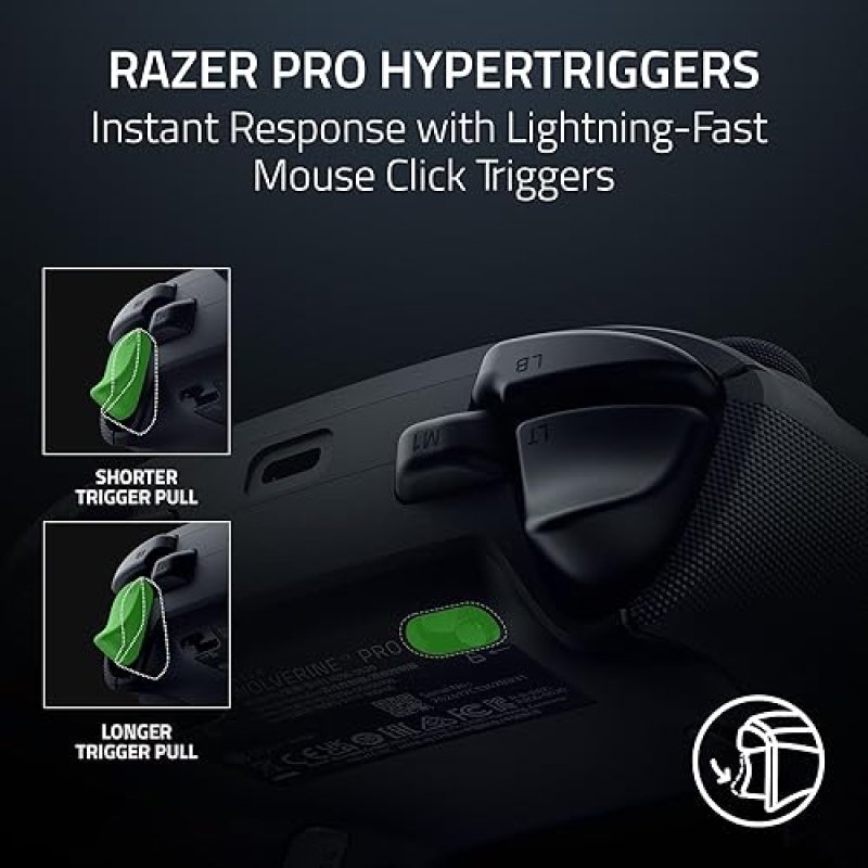 RAZER WOLVERINE V3 PRO WIRELESS GAMING CONTROLLER FOR XBOX SERIES X|S, XBOX ONE, WINDOWS PC - 6 REMAPPABLE BUTTONS AND FAST TRIGGERS - CUSTOMIZABLE THUMBSTICKS - WIRED TOURNAMENT MODE - BLACK