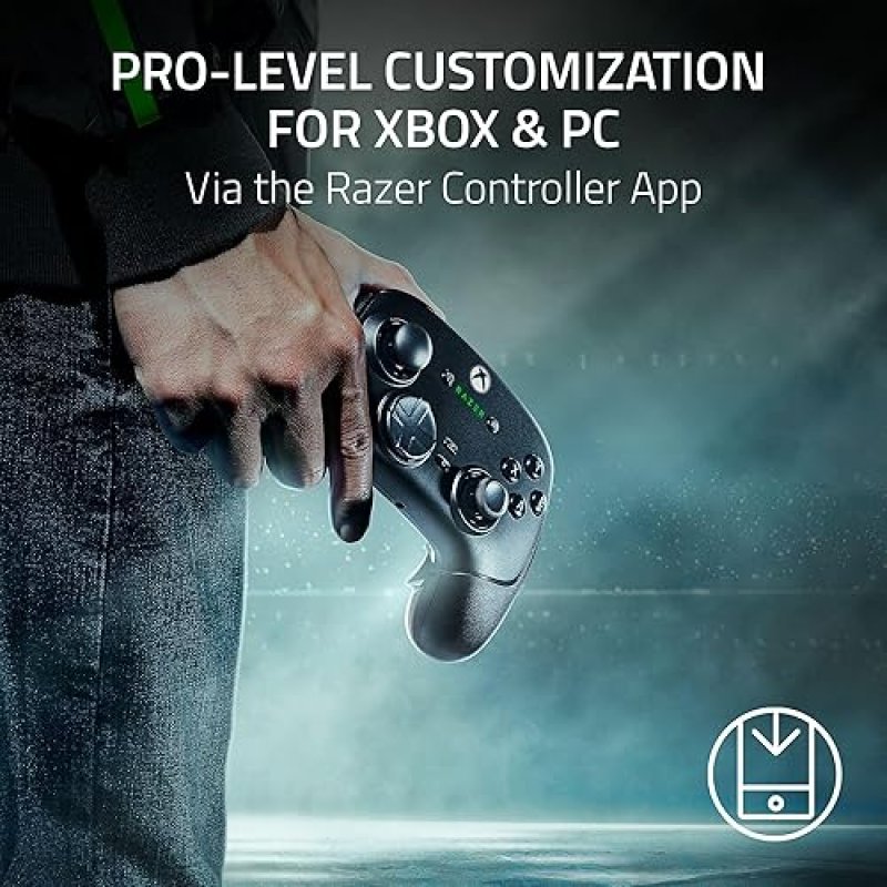 RAZER WOLVERINE V3 PRO WIRELESS GAMING CONTROLLER FOR XBOX SERIES X|S, XBOX ONE, WINDOWS PC - 6 REMAPPABLE BUTTONS AND FAST TRIGGERS - CUSTOMIZABLE THUMBSTICKS - WIRED TOURNAMENT MODE - BLACK