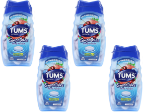 TUMS SMOOTHIES BERRY FUSION 60 TABLETS EACH 4 PACK