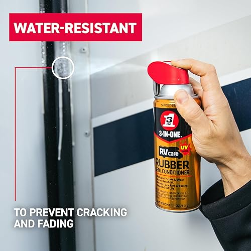 3INONE RVCARE RUBBER SEAL CONDITIONER SMART STRAW SPRAYS 2 WAYS 11 OZ